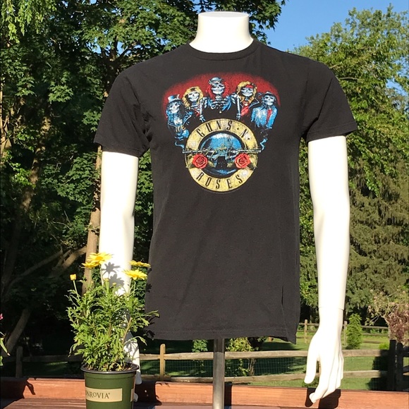 Bravado Guns N’ Roses T shirt black M skeletons - Picture 1 of 7